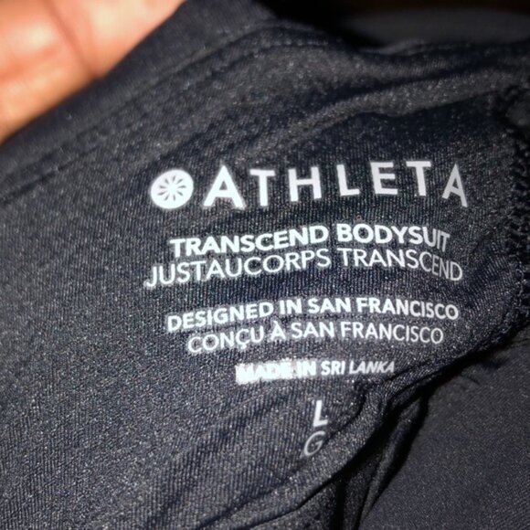 Athleta Trancend Black Women's 7/8 Bodysuit - Picture 8 of 9